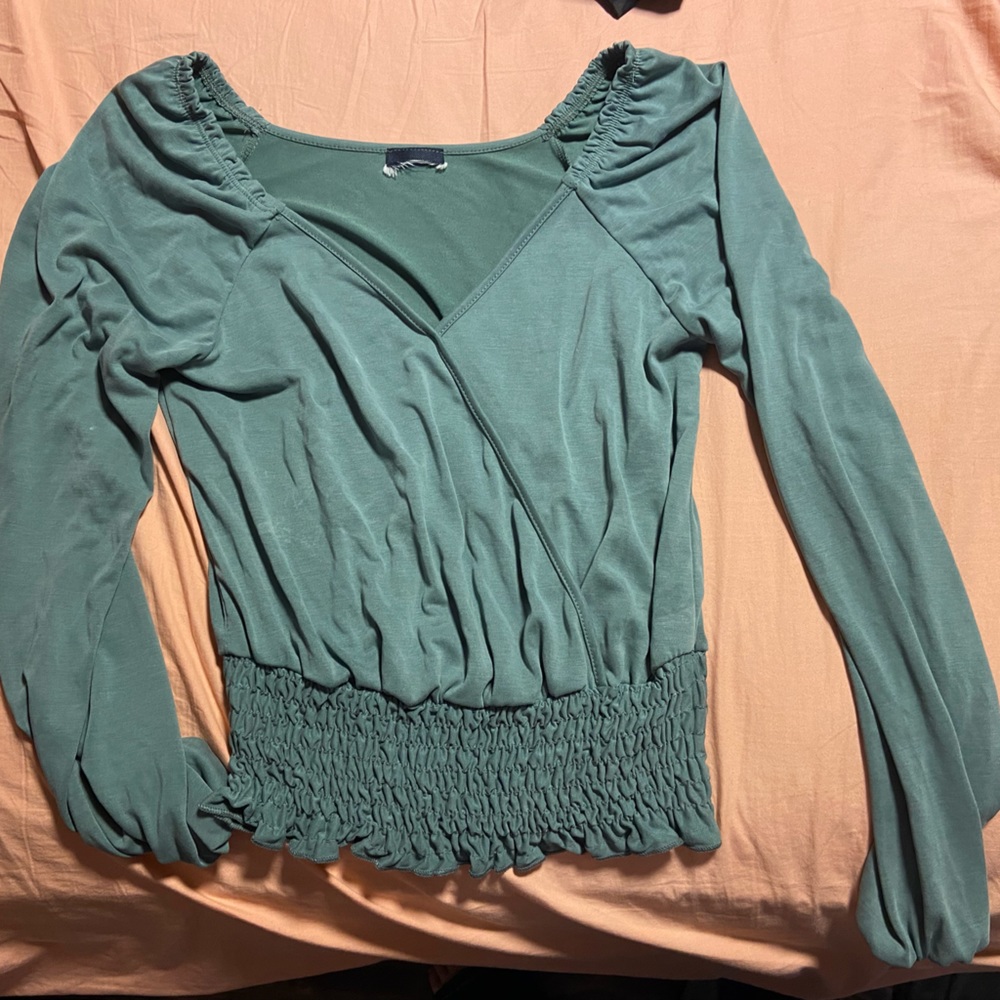 Small teal dress shirt